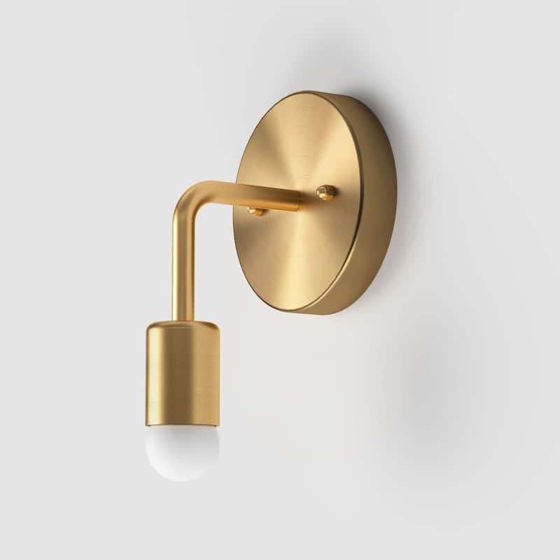 Oroma Home Harlow 1-Light Wall Sconce LED-Compatible Dimmable - Brushed Brass