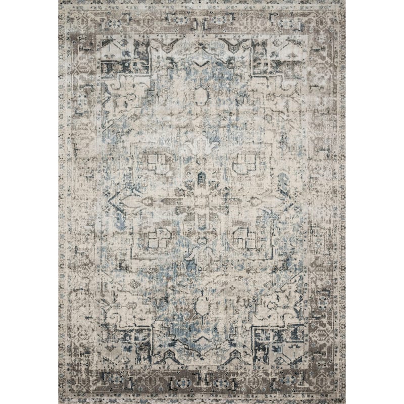 Alexander Home Contessa Distressed Transitional Medallion Rug