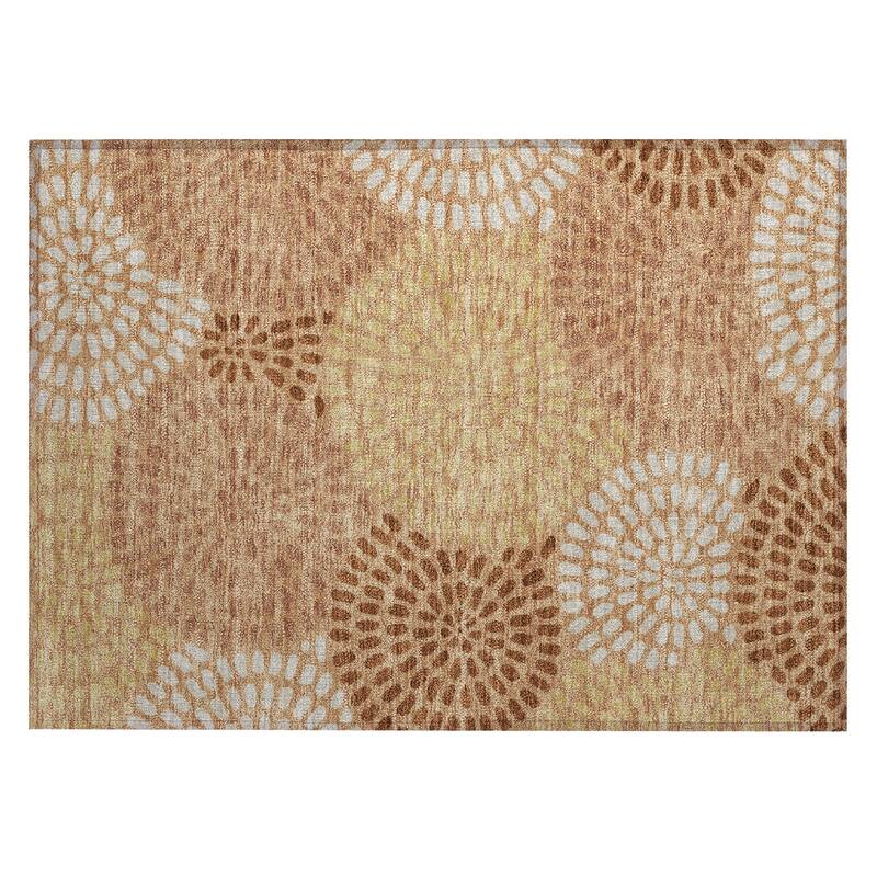 Machine Washable Indoor/ Outdoor Casual Ric Chantille Rug