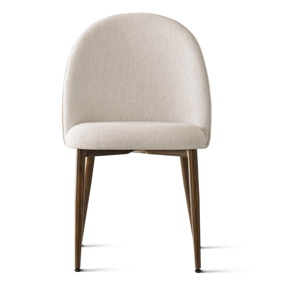 Modern Upholstered Dining Side Chairs with Metal Legs (Set of 2