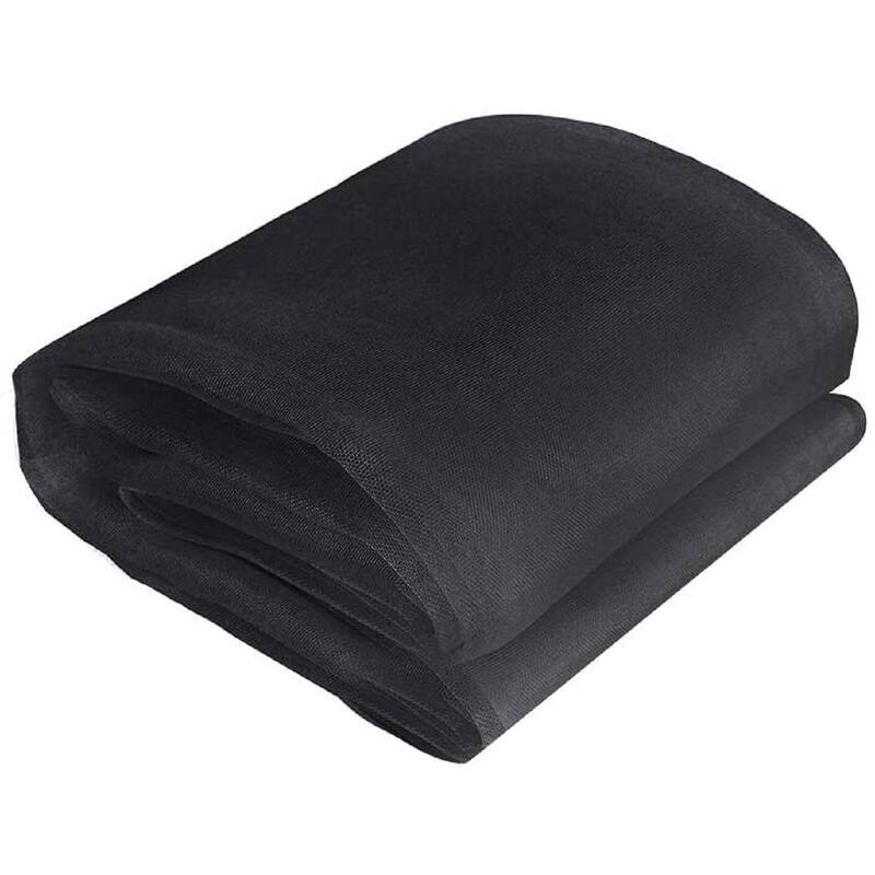 Agfabric 60 in. x 5-Yds. White Mosquito Net DIY Fabric Insect Pest Barrier Netting Curtains for Home/Travel/Camping - 7.5x50ft - Black - 7.5x50ft