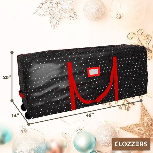 dimension image slide 1 of 3, Christmas Rolling Tree Storage Bag