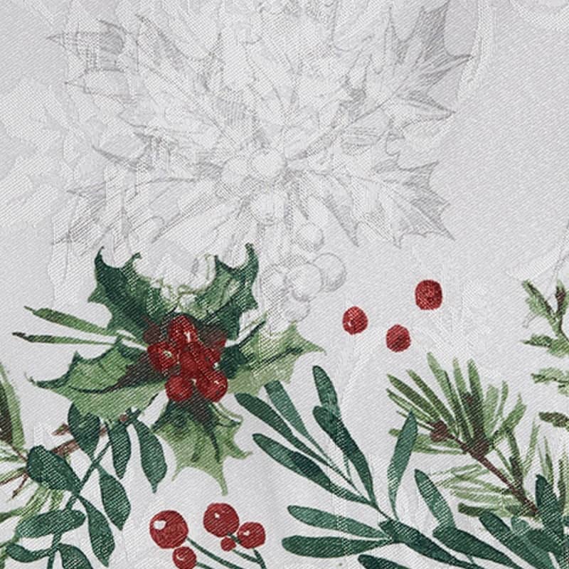Holly Berry Flourish Holiday Fabric Placemat, Set of 4