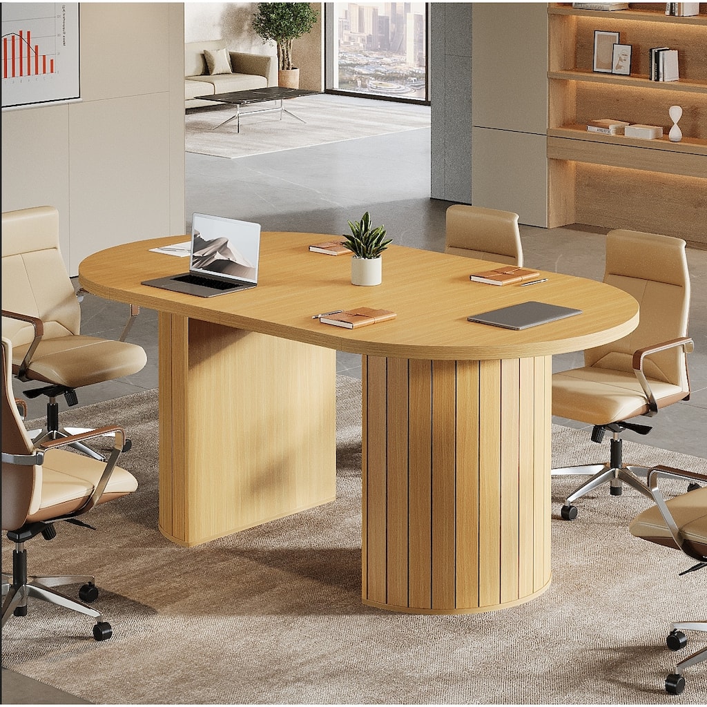 5 FT Conference Table for 6, 63-Inch Large Meeting Table for Office, Conference Room - 62.99" W x 35.43" D x 29.52" H