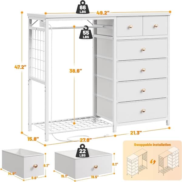 short wide dresser for closet Amazon.com - Giantex Small 3-Drawer Dresser for Bedroom
