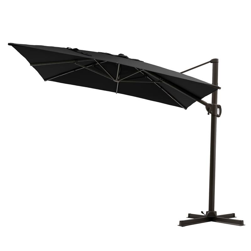 9 FT x 10.5 FT Outdoor Patio Umbrella Cantilever-Offset Umbrella with No Base
