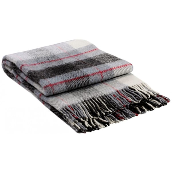 STP Goods Elf Grey Tartan / Plaid New Zealand Lambswool Throw On Sale Bed Bath & Beyond