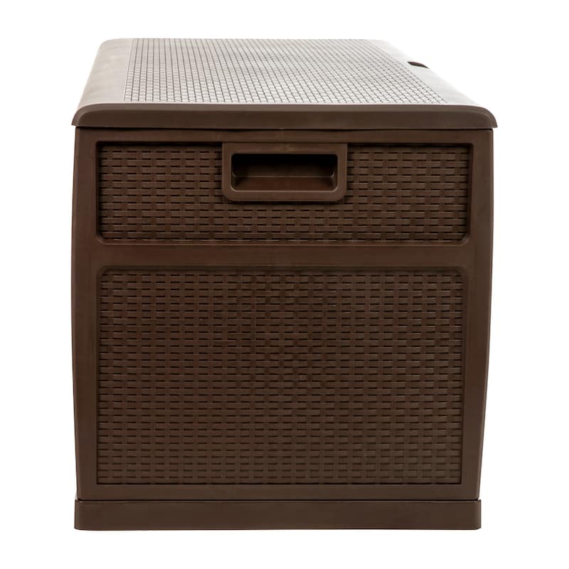 120 Gallon Plastic Deck Box for Outdoor Patio Storage & Deck Organization