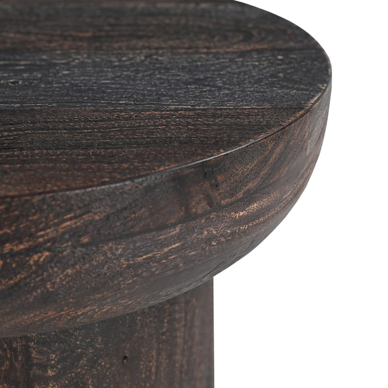 Rowan Round Solid Wood Side Table - 14" X 14"