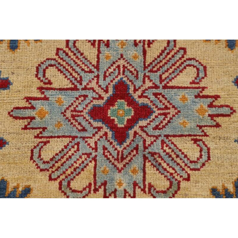 Yellow Kazak Oriental Accent Rug Handmade Wool Carpet - 2'9" x 4'3"