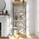 preview thumbnail 59 of 74, Brown Wood 3 Shelves Shelving Unit - 48 x 17 x 34