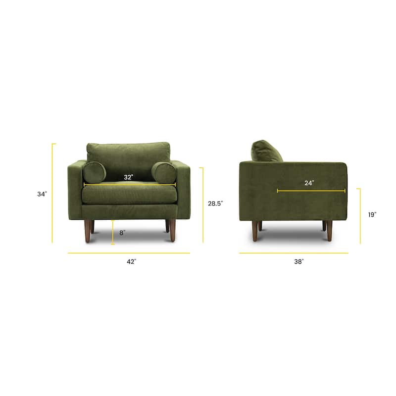Poly & Bark Napa Fabric Lounge Chair
