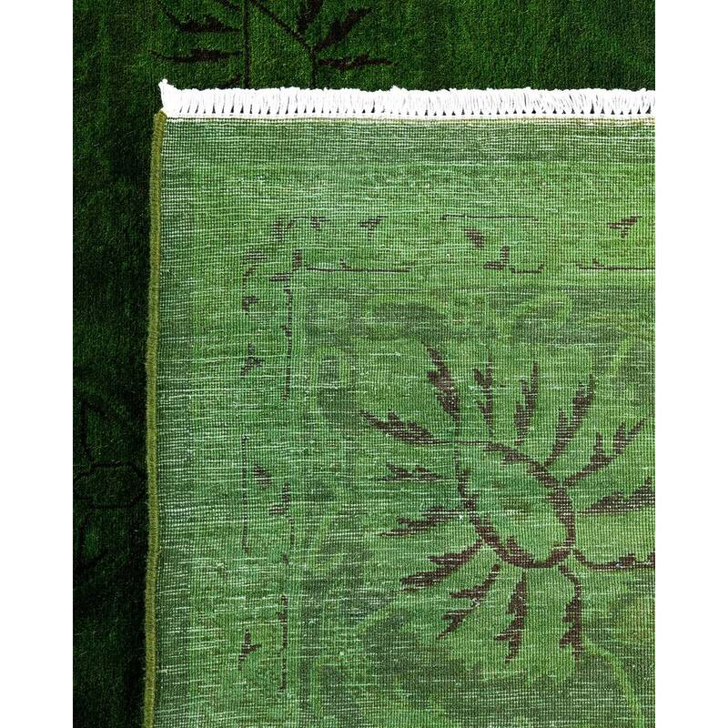 Contemporary Overdyed Wool Hand Knotted Area Rug - 6' 2" x 8' 10"