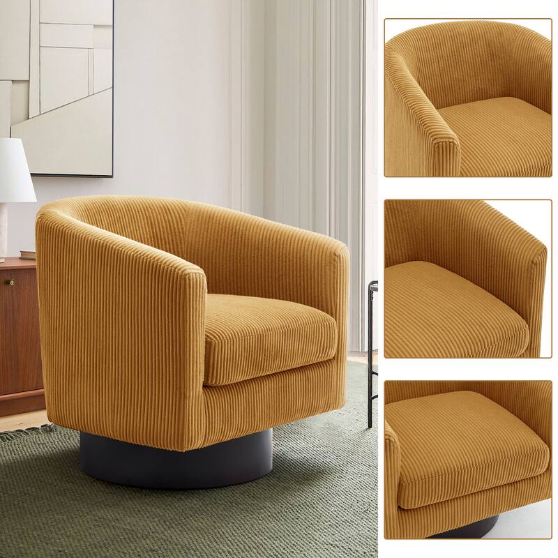 Modern 360° Swivel Barrel Accent Chairs by DREAMSIDEA