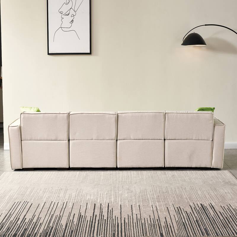 Modular Sofa with Convertible Ottoman Chaise
