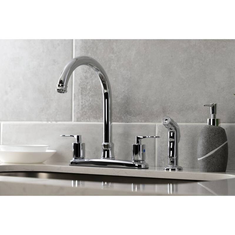 Kingston Brass Serena 1.8 GPM Standard Gooseneck Kitchen Faucet -