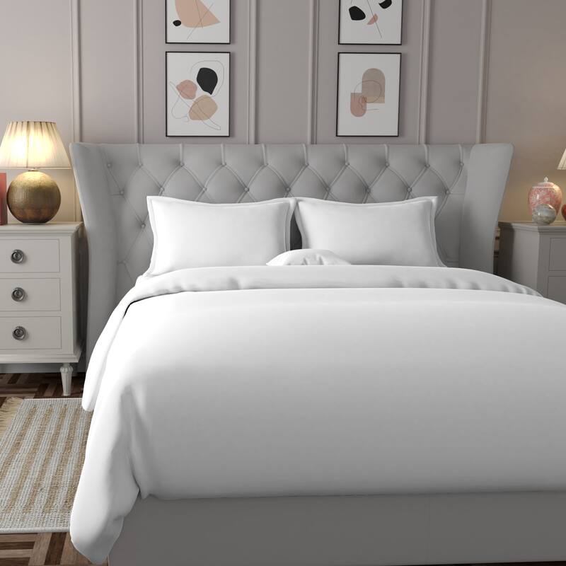 Purity Home Percale 3 Piece Duvet Cover Set