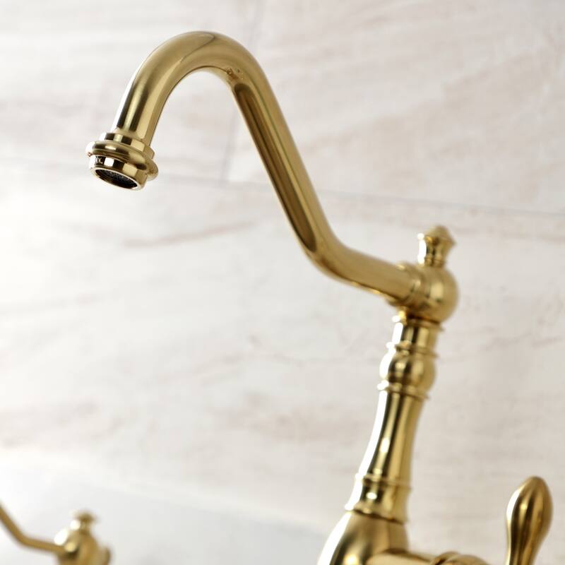 American Classic Single-Handle Kitchen Faucet with Brass Sprayer