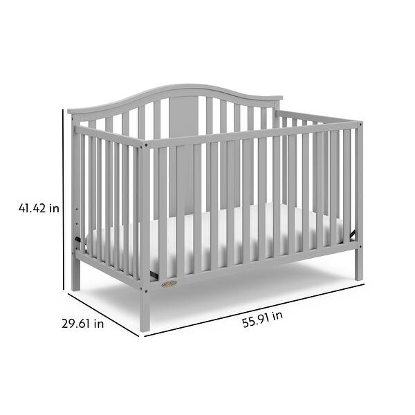 dimension image slide 0 of 3, Graco Solano 4 in 1 Convertible Crib with Bonus Mattress