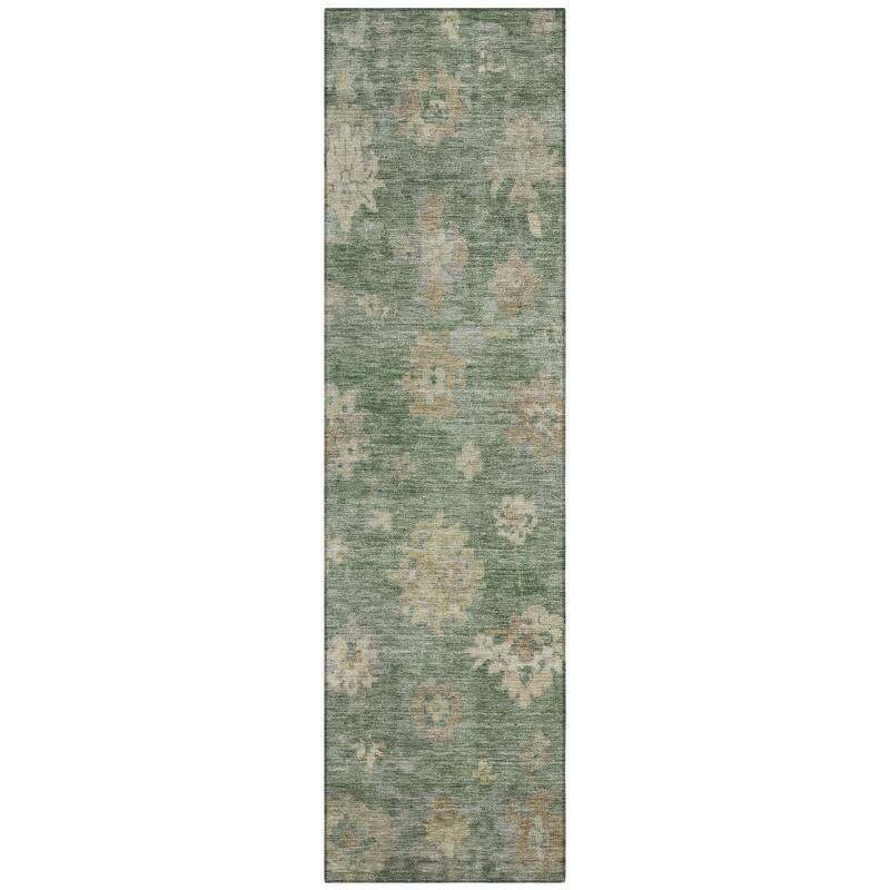 Machine Washable Indoor/ Outdoor Casual Traditional Chantille Rug