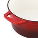 preview thumbnail 5 of 5, MegaChef 2.7 Quart Round Enameled Cast Iron Casserole in Gradient Red
