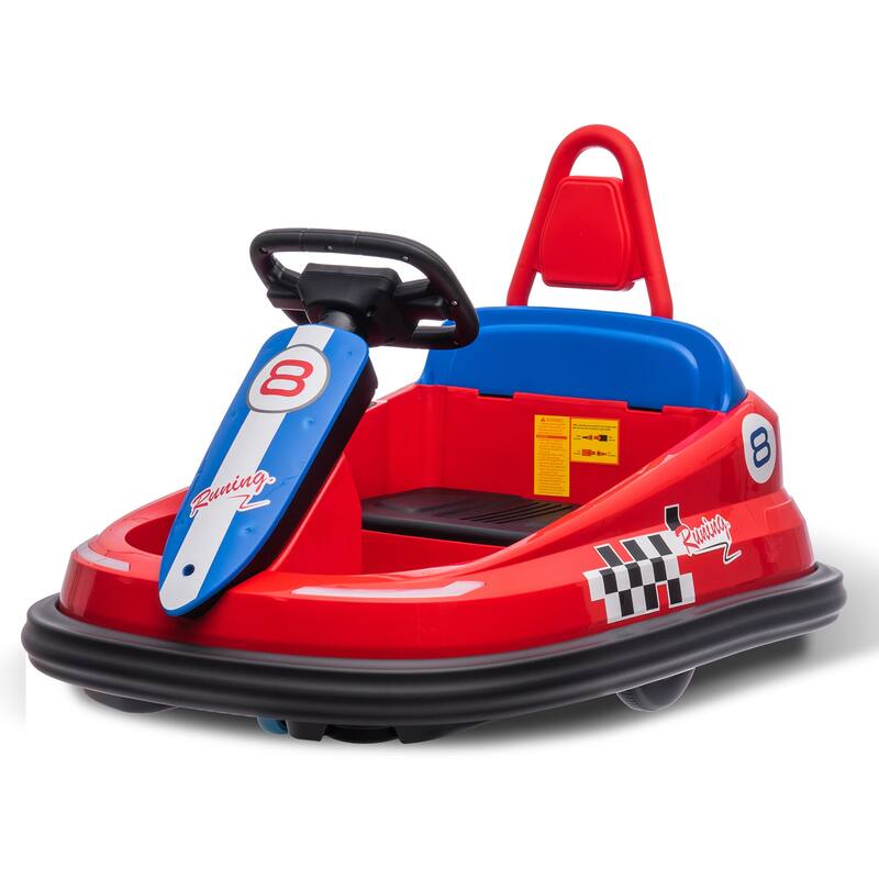 6V Electric Ride on Bumper Car for Kids & Toddlers - Red