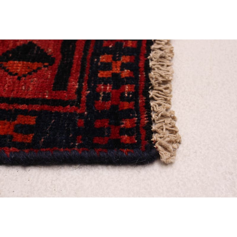 ECARPETGALLERY Hand-knotted Konya Anatolian Navy, Red Wool Rug - 4'3 x 10'8