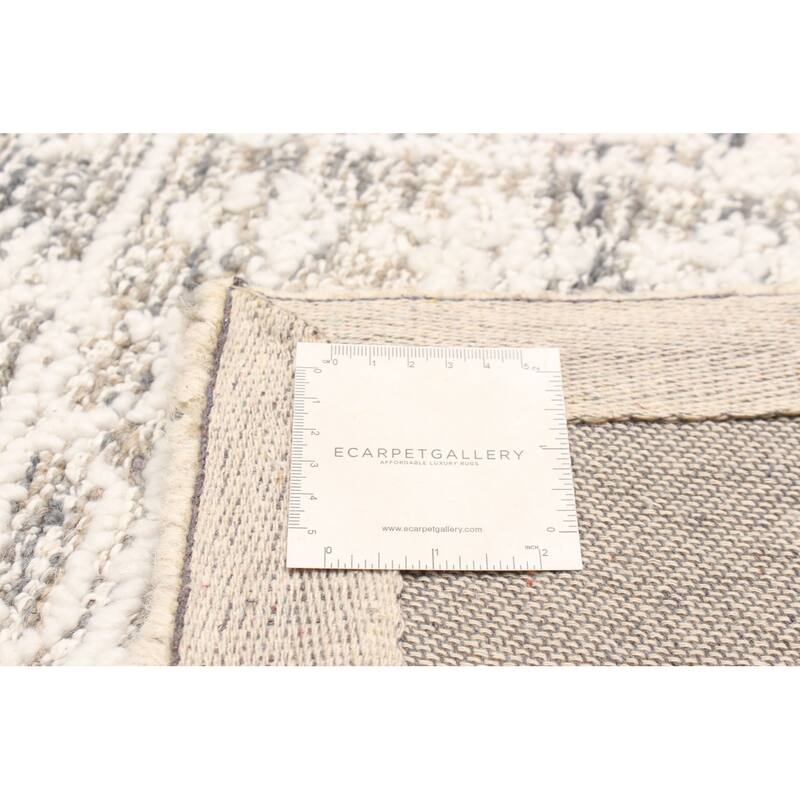 ECARPETGALLERY Hand Tufted Timeless Cream Wool Rug - 5'1 x 8'0
