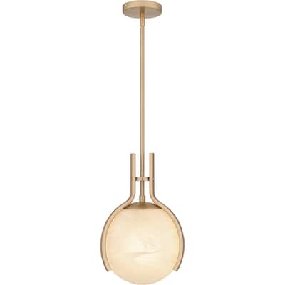Bronze Gold One Light Pendant from the Quoizel Pendant Collection
