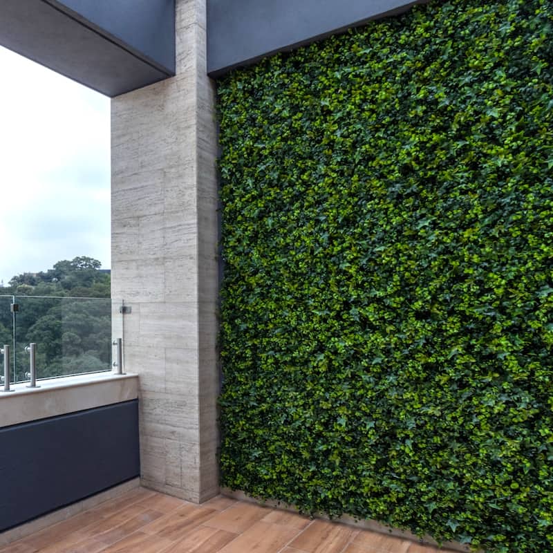 Artificial Green Foliage UV-protected for Outdoor Decor (Set of 4)
