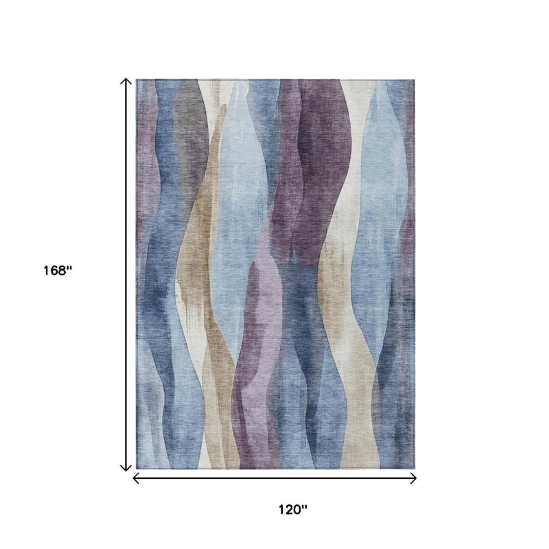 HomeRoots Abstract Transitional Rectangle Outdoor Rug