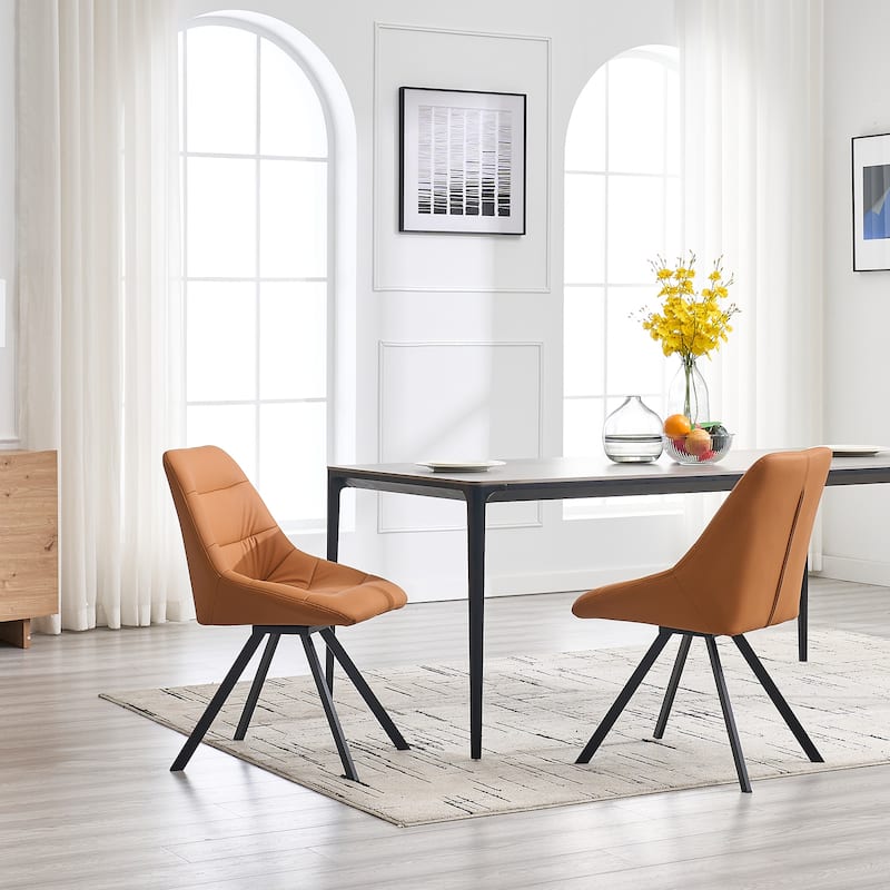 Dining Chair,Thickened Fabric Chairs With Metal Legs Set Of 2