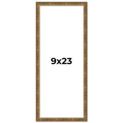 9x23 Frame Gold Kingsley Distressed Solid Wood Picture Frame Width