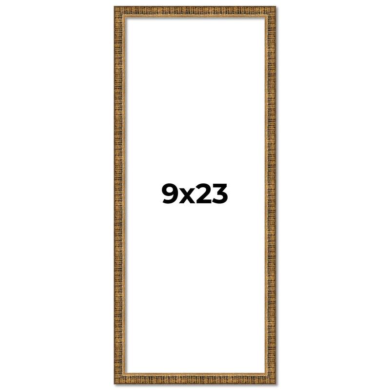 9x23 Frame Gold Solid Wood Picture Frame - Complete Modern Photo Frame