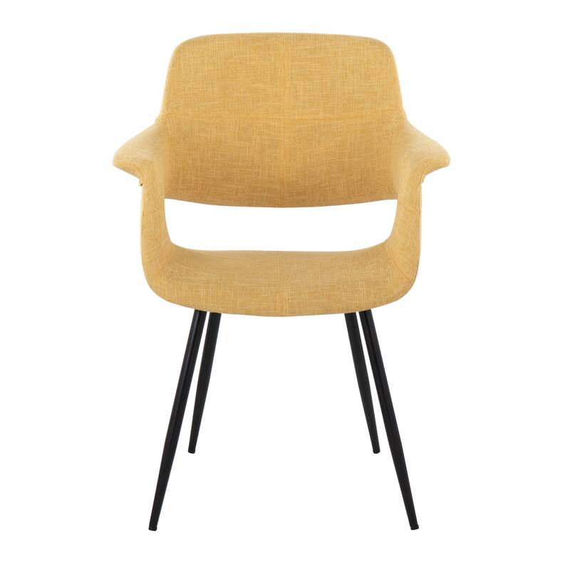 Silver Orchid Fauske Upholstered Chair with Metal Legs - Set of 2