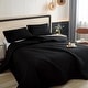 3pc Queen Reversible Cotton Blend Embroidery Bedding Sets Black - Bed ...