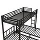 preview thumbnail 13 of 13, Detachable Triple Bunk Bed,Twin over Twin & Twin Bunk Beds for 3,L-Shape Triple Bunk Bed