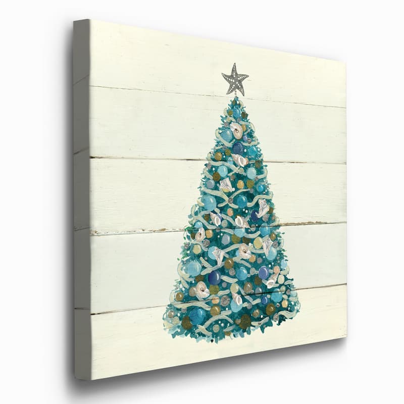 Christmas Shell Tree-Premium Gallery Wrapped Canvas - Ready to Hang