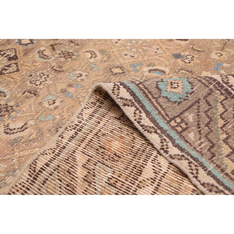 ECARPETGALLERY Hand-knotted Antalya Vintage Brown Wool Rug - 3'9 x 12'3