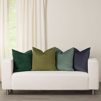 Siscovers Fluctuate Pleated Velvet Throw Pillow