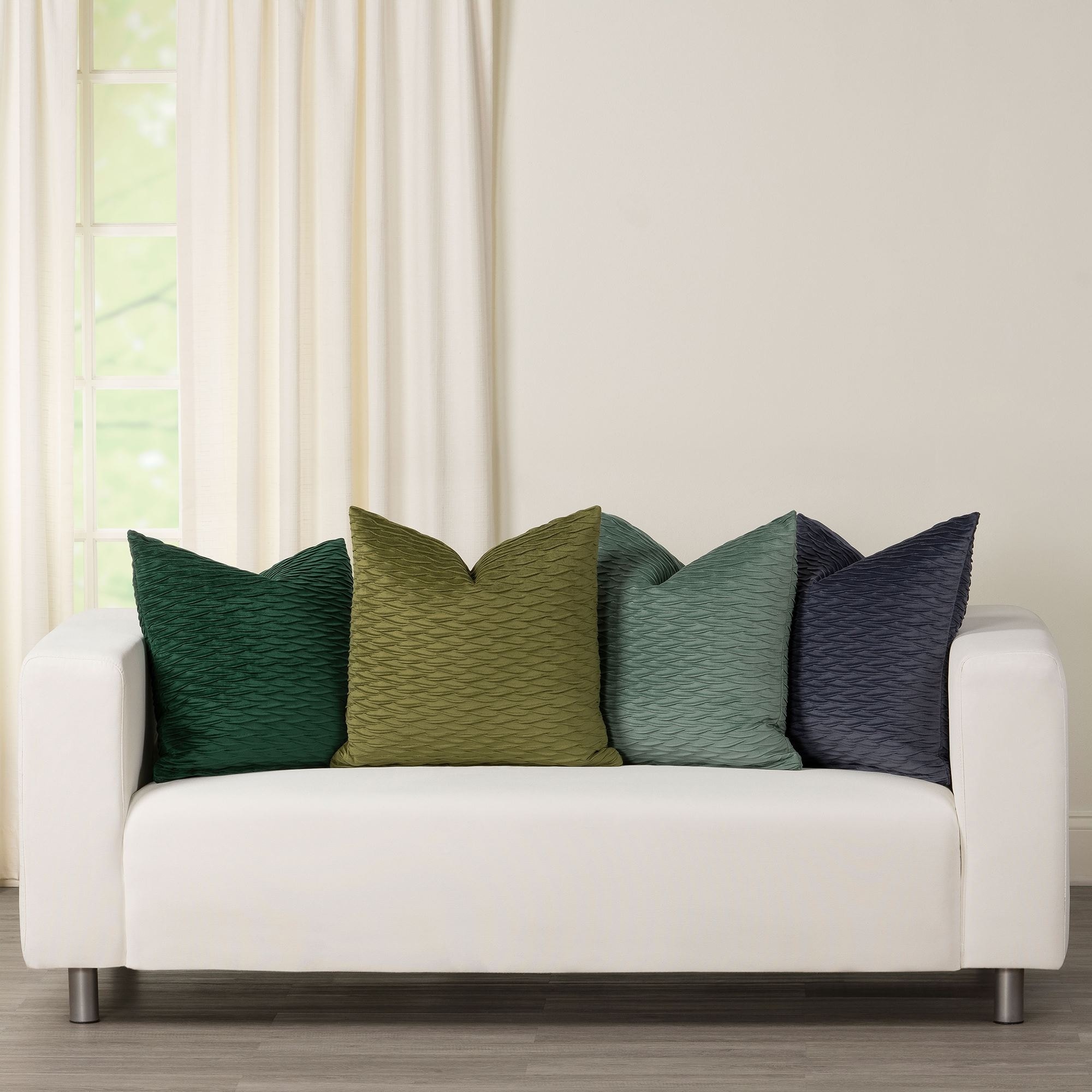 Siscovers Fluctuate Pleated Velvet Throw Pillow