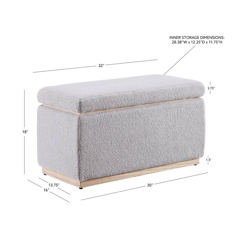Rue Sherpa Rectangle Storage Ottoman