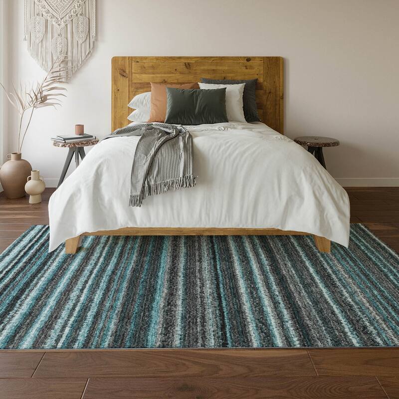 Premium Washable Super Soft Stripe Mayfield Rug
