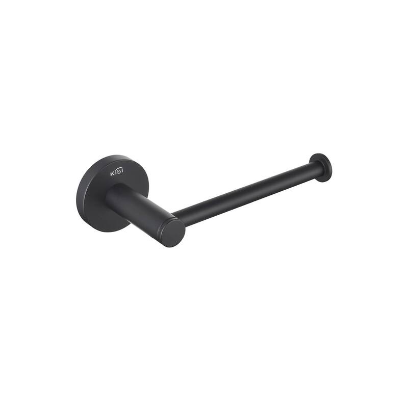 Circular Bathroom Toilet Paper Holder - Matte Black