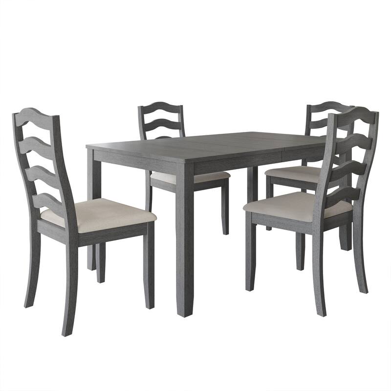 CraftPorch Sophistique 5-piece Wooden Dining Set - Grey