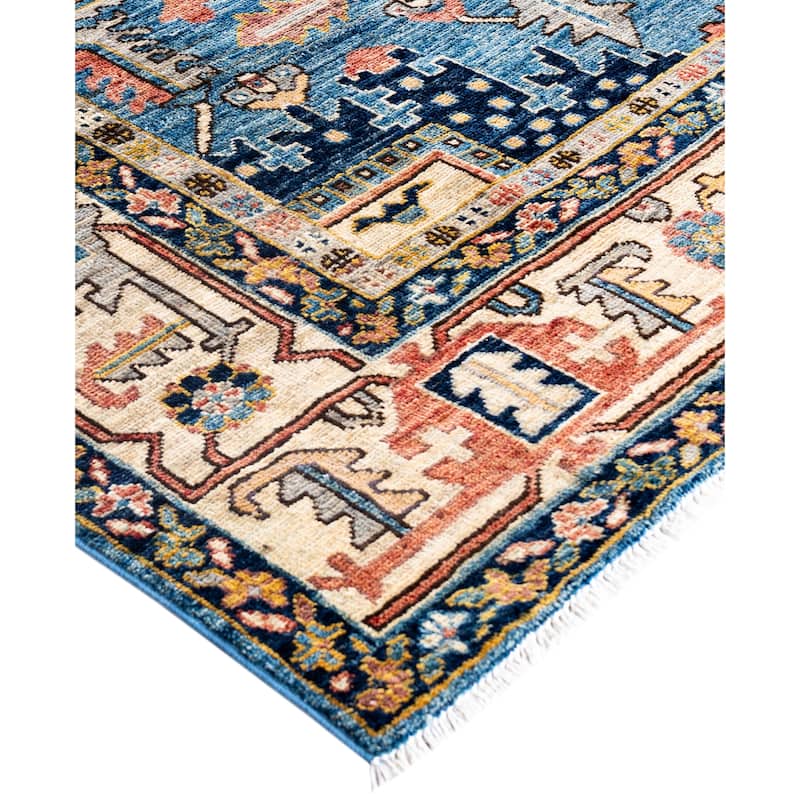 Serapi One-of-a-Kind Hand-Knotted Area Rug - Blue - 8' 1" x 9' 9"