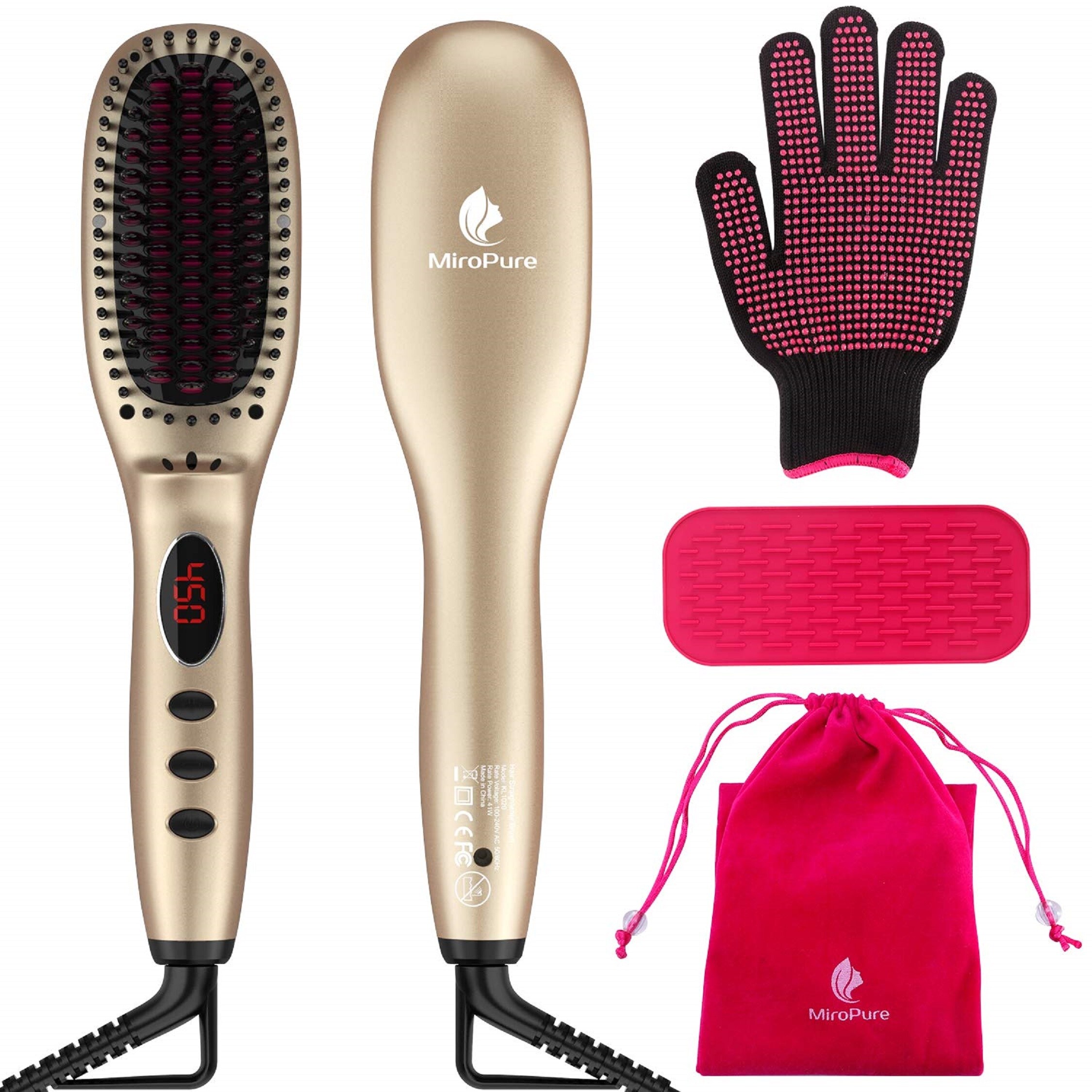 miropure hair straightener brush warranty