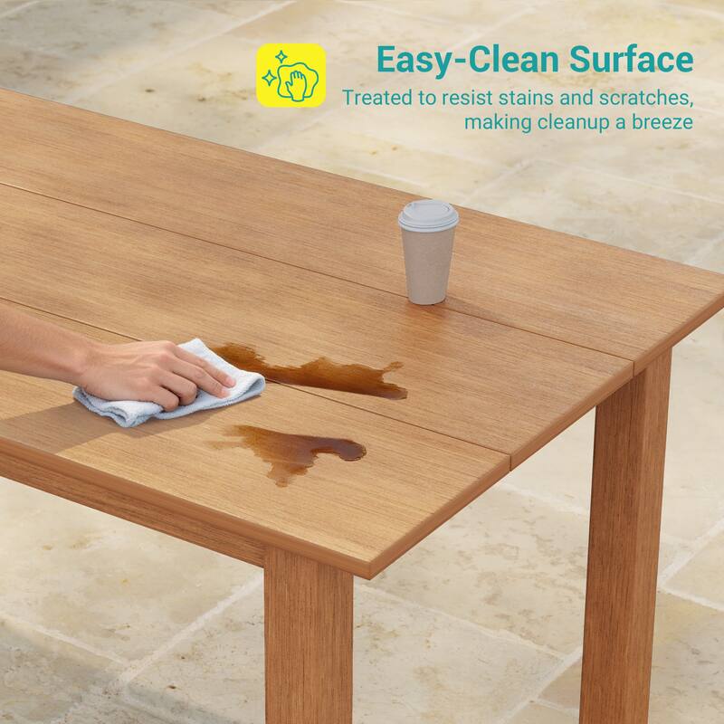 HIPS Outdoor Dining Set All-weather Patio Table and Chairs(Set of 7)