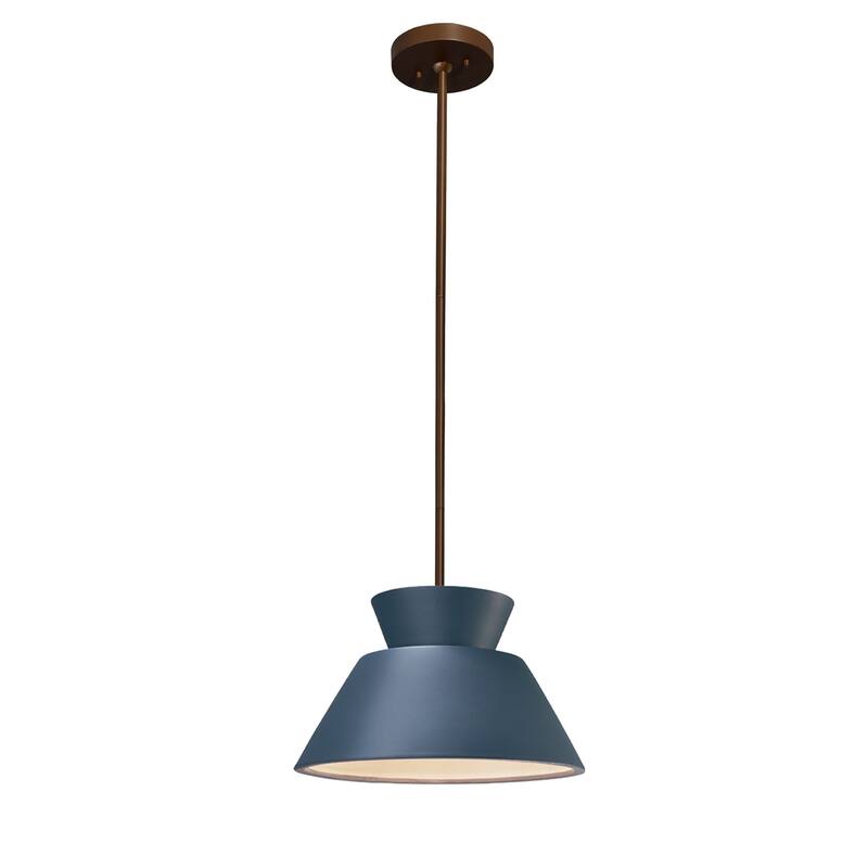Justice Design Group Trapezoid 1-Light Pendant - Rigid Stem