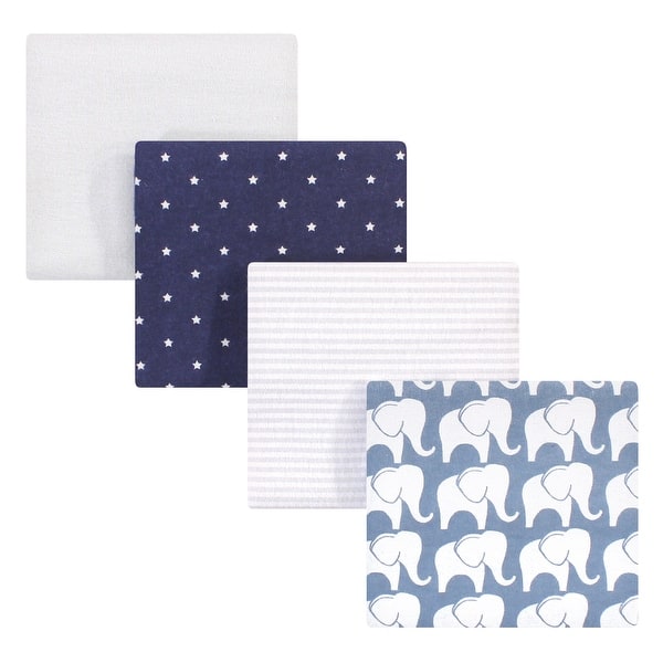 slide 1 of 1, Hudson Baby Infant Boy Cotton Flannel Receiving Blankets, Boy Elephant, One Size - Boy Elephant - One Size One Size - Boy Elephant
